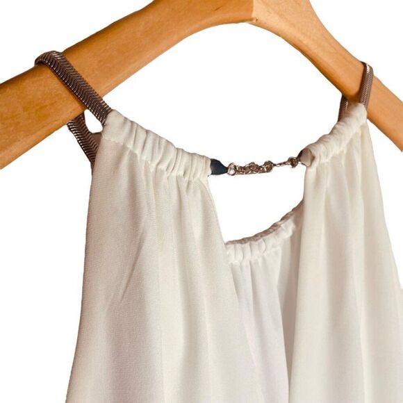 White House Black Market | Halter Chain Blouson Drop Waist Dress Size S | NWT - Picture 11 of 12